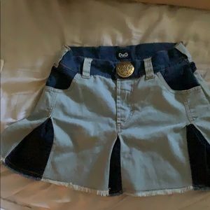 vintage denim dolce & gabbana skirt